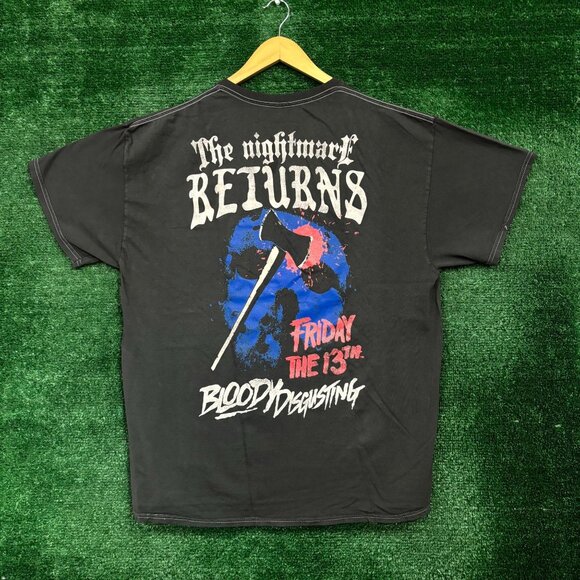 Bloody Disgusting x Friday the 13th Tshirt size large - Picture 3 of 5
